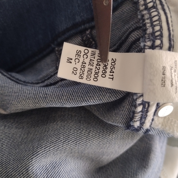 Spanx Jeans Women Medium Blue Kick Flare High Rise Vintage Indigo Pull On Denim - Picture 7 of 11